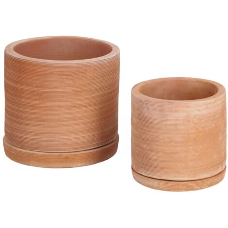 Set Simi di 2 vasi in terracotta Ø 34 cm / Ø 50 cm