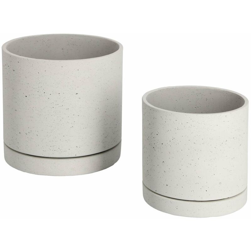 

Kave Home - Set Kwanti de 2 maceteros Ø 35 cm / Ø 28 cm