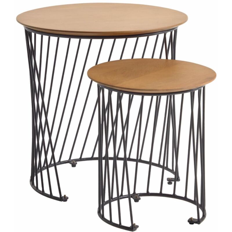 

Set Leska de 2 mesas auxiliares Ø 50 / Ø 35 cm - Kave Home