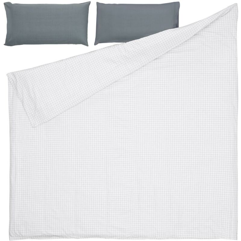 

Set Lesly funda nórdica, bajera y funda almohada algodón orgánico GOTS 150x190 cm - Kave Home