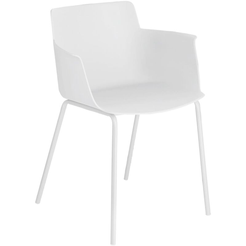 

Silla con brazos Hannia blanco - Kave Home