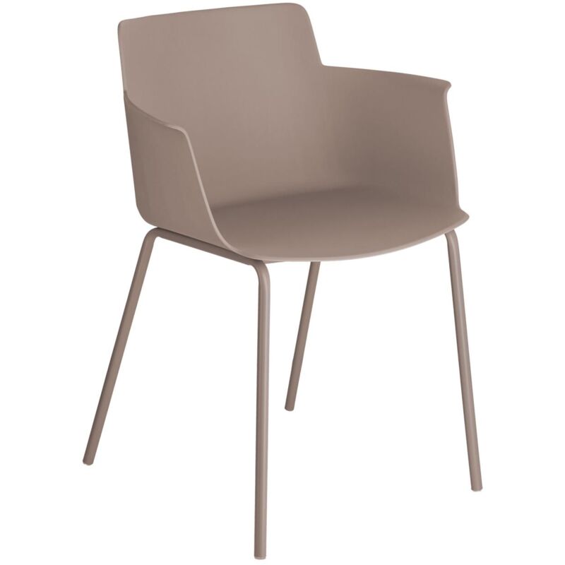 

Silla con brazos Hannia marrón - Kave Home