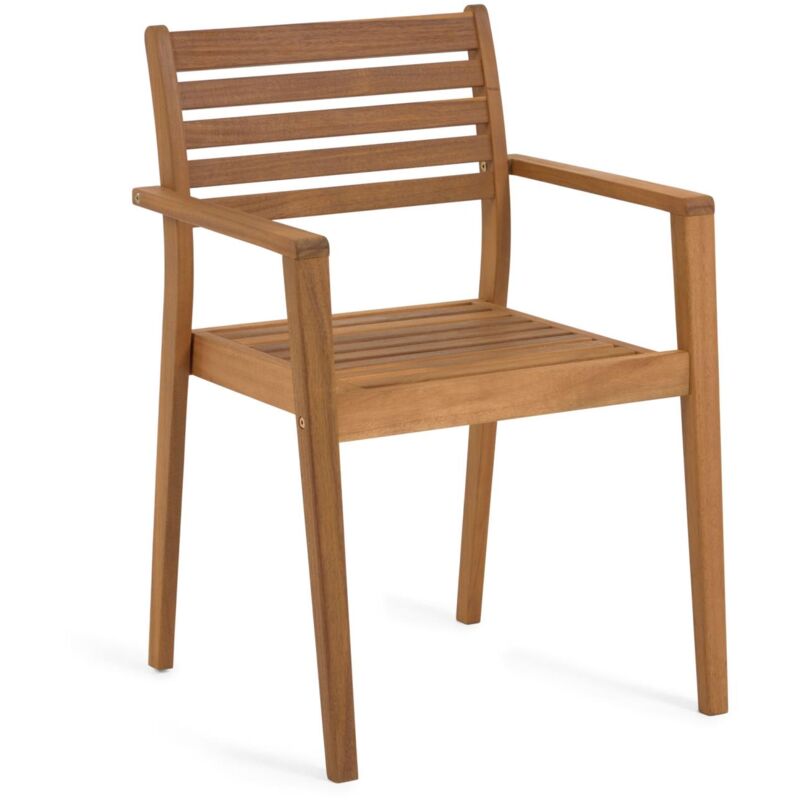 

Silla de exterior Hanzel de madera maciza de acacia FSC 100% - Kave Home