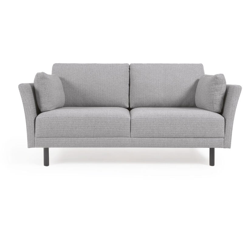 

Sofá Gilma 2 plazas gris claro y patas acabado negro 170 cm - Kave Home