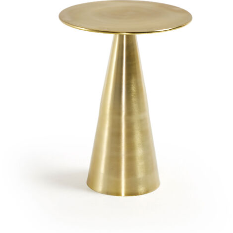 Kave Home - Table d'appoint Rhet en métal et finition dorée Ø 39 cm - Doré