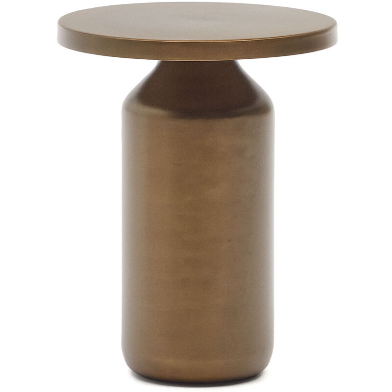 Kave Home - Table d'appoint ronde Malya en métal avec finition cuivre ø 40,5 cm - Cuivre