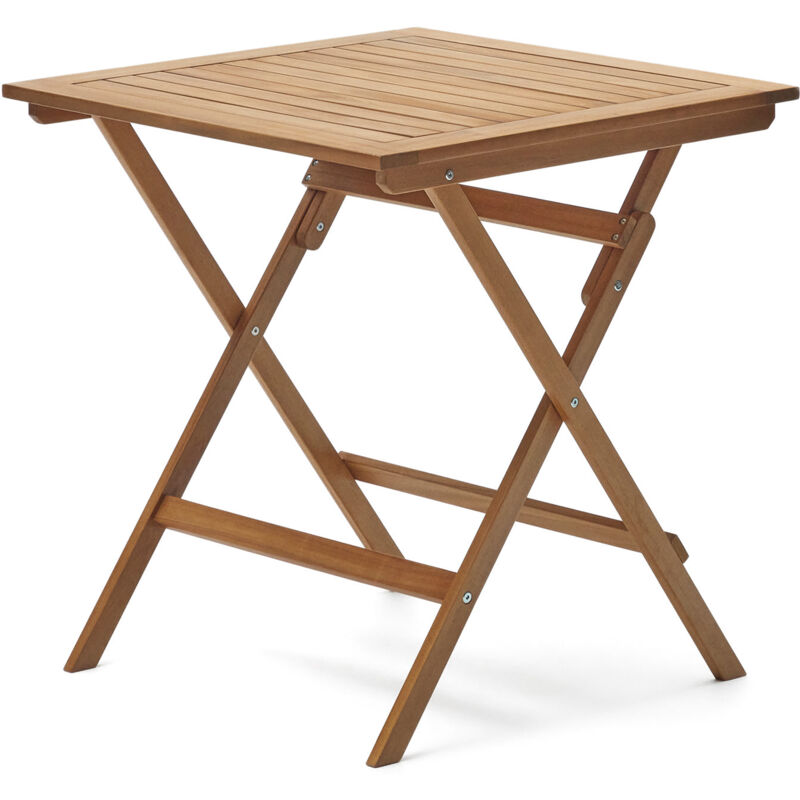 Kave Home - Table de jardin pliante Sadirar en bois d'acacia 70 x 70 cm fsc 100%
