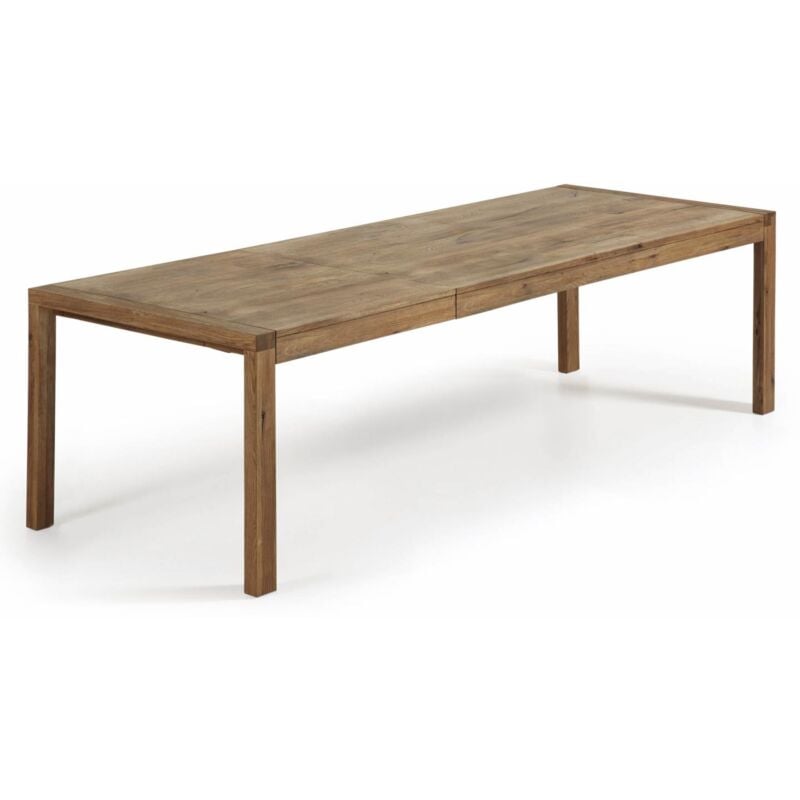 Table de salle à manger extensible Briva rectangulaire 200 (280) x 100 cm en bois de chêne - Kave Home