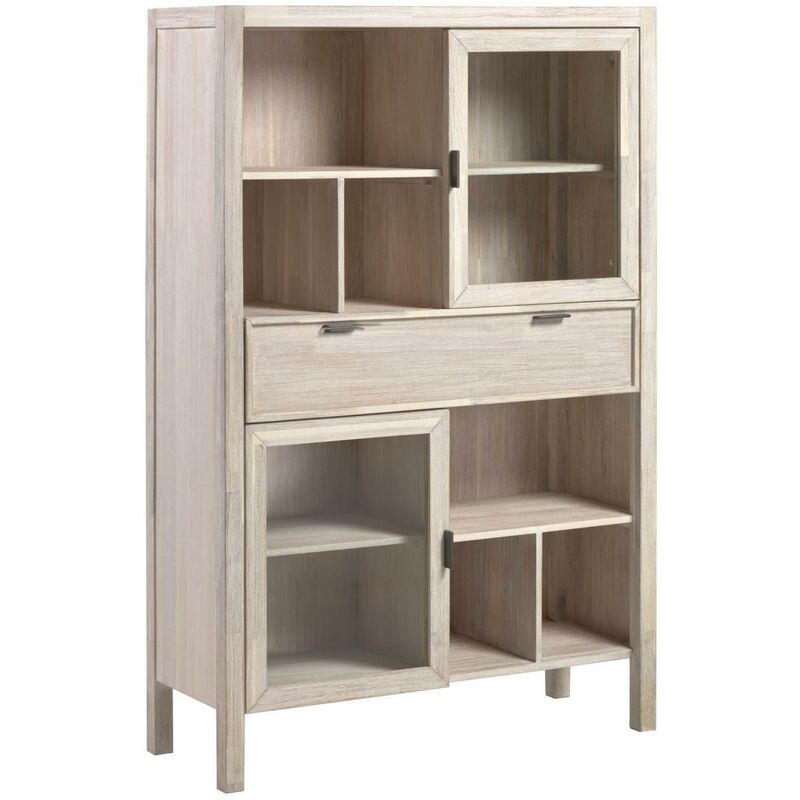 

Kave Home - Vitrina Alen madera maciza acacia 110 x 166 cm