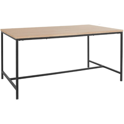 Kavi-Table à manger 160 cm 6 places en chêne noir
