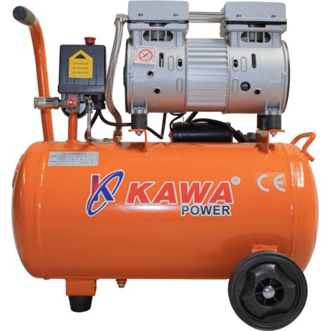 Kawapower Compresseur d’air silencieux – 550 W, 24 L, 110 L/min, 8 BAR
