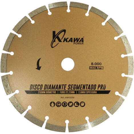 Kawapower Disque de coupe diamant segmenté PRO Ø 230 mm