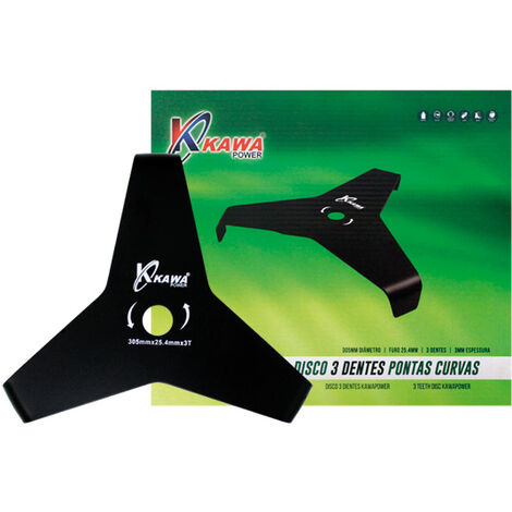 Kawapower Disque de débroussailleuse à 3 dents à pointes courbées