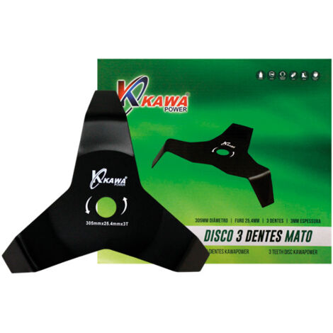 Kawapower Disque de débroussailleuse pour broussailles à 3 dents