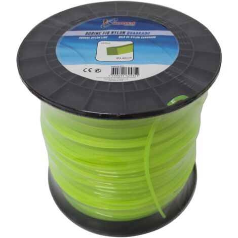 Kawapower Filo di nylon per decespugliatori 3,3MM 210mt quadrato