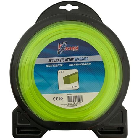 Kawapower Filo di nylon per decespugliatori rotondo 6 mm X 12 mt