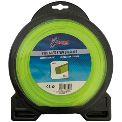 Kawapower Hilo de nylon cuadrado 4 mm 29 m