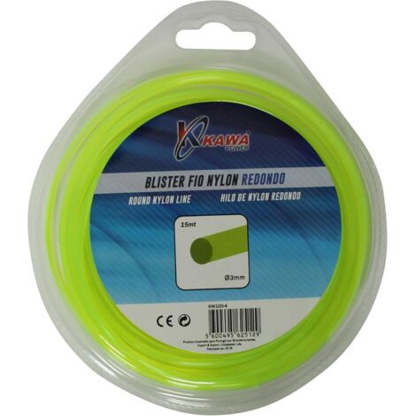 Kawapower Hilo de nylon redondo 3 mm 15 m
