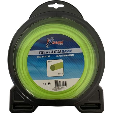 Kawapower Hilo de nylon redondo 3 mm 56 m