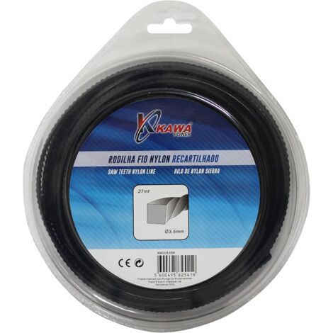Kawapower Hilo de nylon trenzado 3,5 mm 27 m