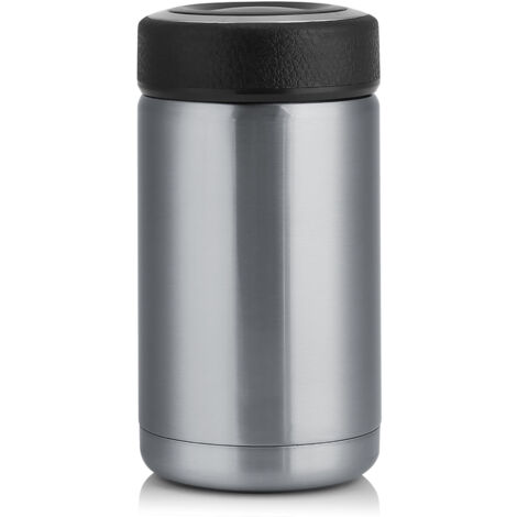 KAXIFEI Isolierbecher aus Edelstahl für Kaffee und Tee, silberne Reiseflasche