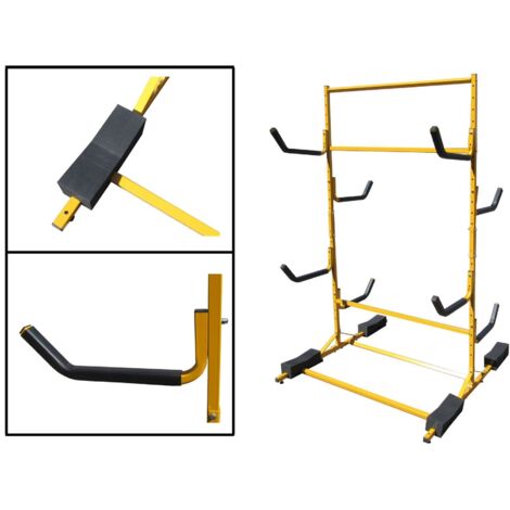 Kayak Canoe Sup Free Standing Storage Rack - Holds 6 Watersport Items