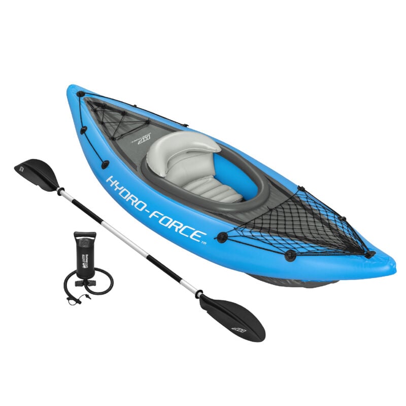 Image of Kayak Gonfiabile Singolo Bestway Hydro Force Cove Champion 275x81x45 cm con Remo in Alluminio e Pompa a Mano Inclusa