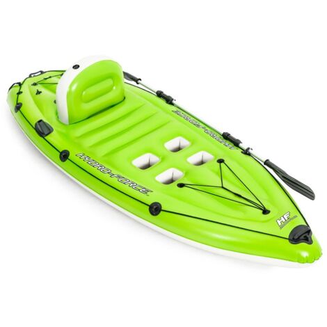 Kayak hinchable individual verde de PVC de 270x100 cm