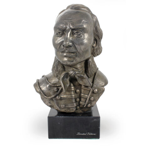 Kazimierz Pułaski - buste en marbre, statuette d'une personne célèbre, décoration pour bureau, école et hôtel par Art-Dog