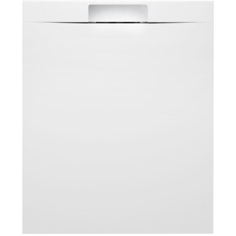 KAZUKO Cast Marble Shower Tray, 110x90 cm, blanc
