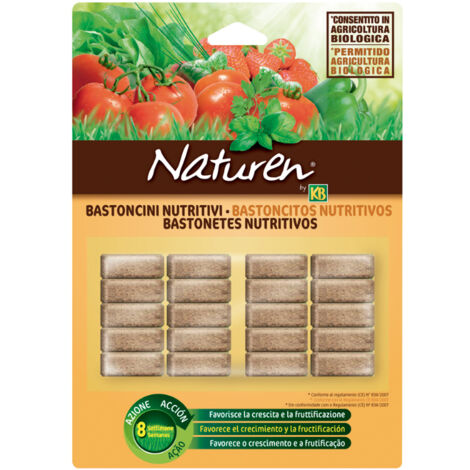 KB 20PZ CONCIME BASTONCINI NUTRITIVI NATUREN CURA GIARDINO ORTO FIORI PIANTE