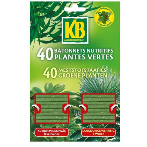 KB - Bâtonnet nutritif - plante verte - lot de 40