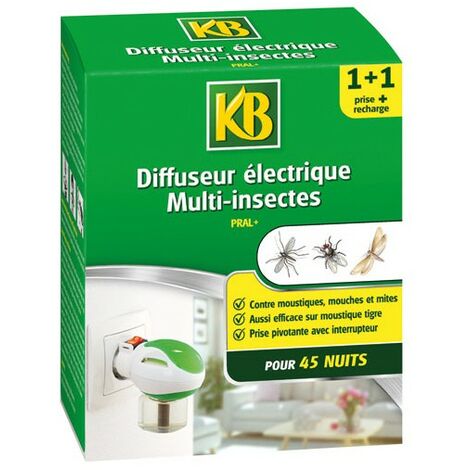 KB - Diffuseur électrique multi-insectes + recharge 35ml /nc