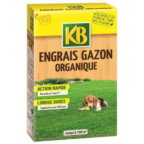 KB Engrais gazon organique Bio - 100 m²