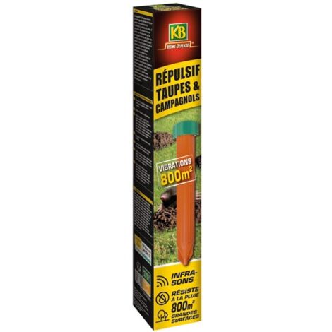 KB HOME DEFENSE - Répulsif taupes vibrations 800m²