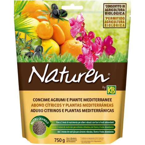 KB Naturen Abono Cítricos y Plantas Mediterráneas 750 g doypack