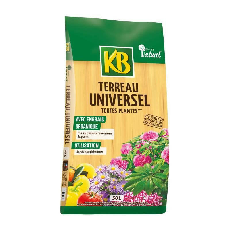 Terreau universel - Toutes plantes - 50 l - KB
