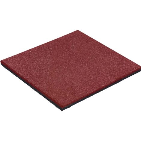 KBT – Dalle caoutchouc 50x50cm pour aire de jeux – 100% recyclé – Absorption des chocs – Conforme normes EN 1177