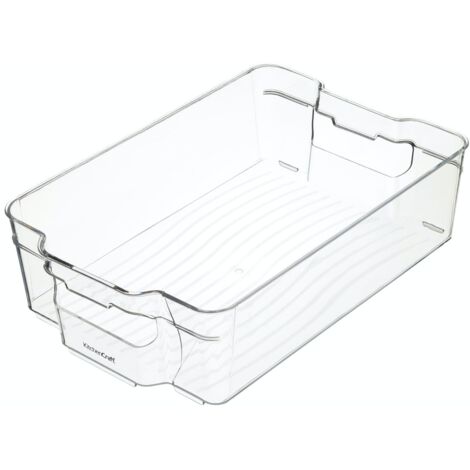 KC BLUE Aufbewahrungsbox de Kunststoffaufbewahrung de für Kühlschrank, Mittelgroß, 31,5 x 21 x 9 cm, Transparent, M
