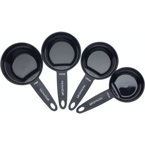 KC BLUE Easy Store Set of 4 magnetische Messbecher, schwarz