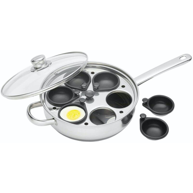 Kc Blue Kitchen Craft Kccvpoach6 Clearview - Eierpochierkasserolle Aus Edelstahl De (6 Löcher, 28 Cm)
