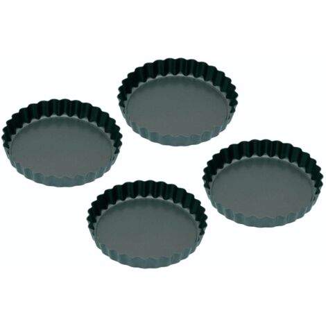 KC BLUE Kitchen Craft KCMINIFLANPK4 - Förmchen, schwarz