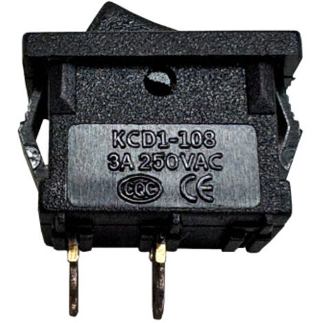 KCD1 108 Mini Wippschalter Kippschalter 250V 3A 2Pin Schalter für Akku Schleifer uvm.