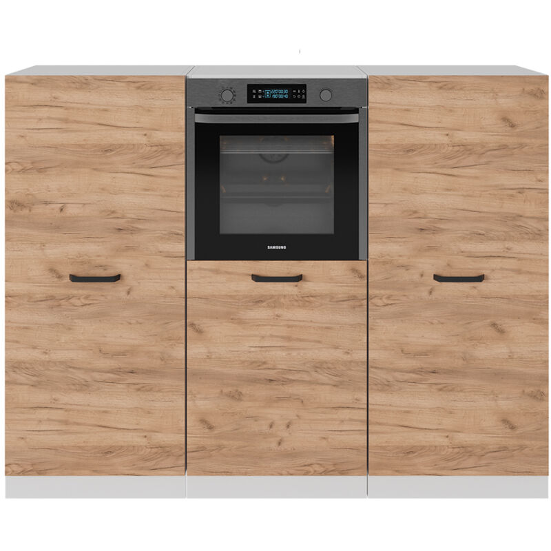Vicco - Küchenblock R-line, Goldkraft Eiche/weiß, 180 Cm Ohne Arbeitsplatte