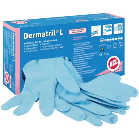 KCL Dermatril L 741 074111081C 100 St.  Einweghandschuh Größe (Handschuhe): 11 EN 455