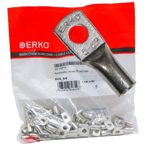 KCS CU Terminale ad occhiello tubolare 6mm M5 50pz ERKO