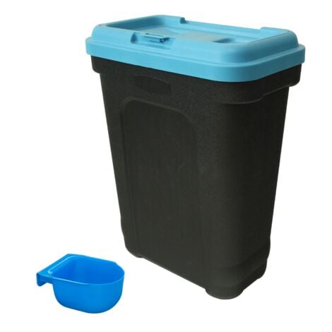KCT Dry Pet Food Storage Container with Integrated Scoop 30 Litre/ 15kg - Blue