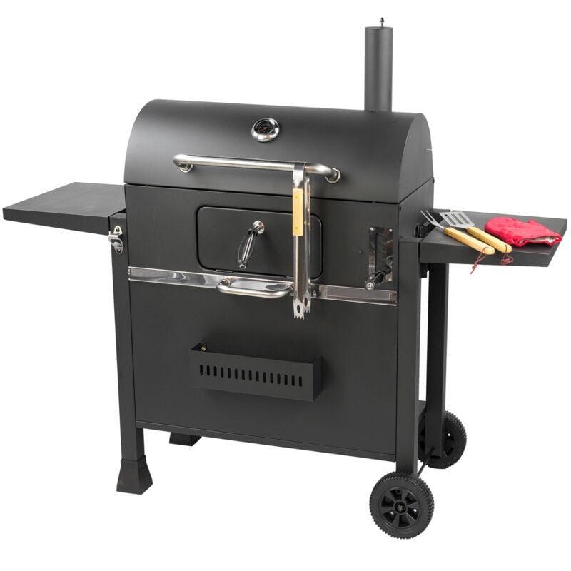 KCT - xxl Charcoal bbq Grill Extra Large Smoker Barbecue with Utensil Tool Kit