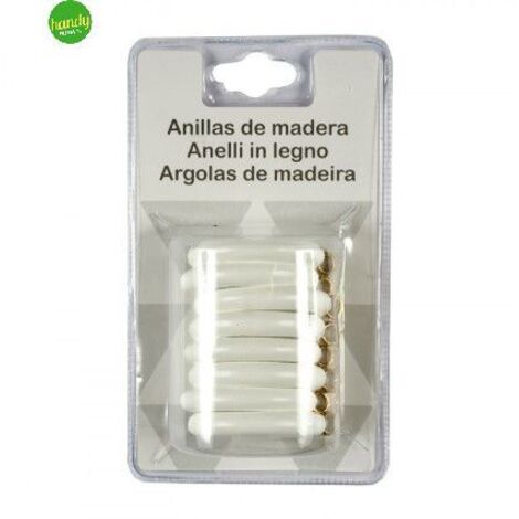 KD Anello in legno Bianco 8pz