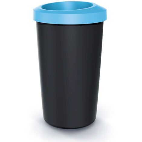 Keden Cubo de reciclaje 45L KEDEN en plástico con práctica tapa abierta color azul.